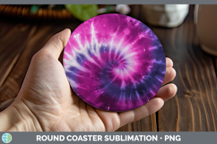 GorgeousTie Dye Round Coaster design.