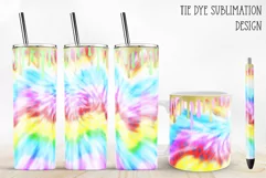 tie dye with leopard print sublimation design for tumbler and mug and pen