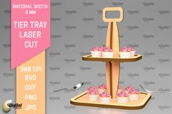 Wooden Tier Tray Laser Cut. Kitchen Home Decor SVG Product Image 1