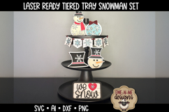 Snowman Tiered Tray SVG | Laser Cut SVG Files | Six Designs Product Image 2