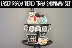 Snowman Tiered Tray SVG | Laser Cut SVG Files | Six Designs Product Image 3