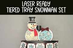 Snowman Tiered Tray SVG | Laser Cut SVG Files | Six Designs Product Image 4