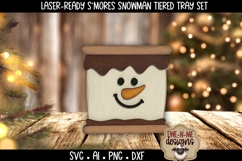 S&#039;mores Snowman Tiered Tray SVG | Six Laser Cut SVG Files Product Image 2
