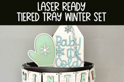Winter Tiered Tray SVG | Laser Cut SVG Files | Six Designs Product Image 4