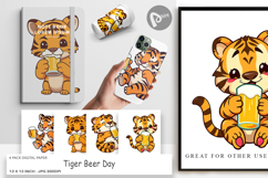 Digital Paper Tiger Beer Day Product Image 1