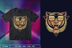 Tiger angry colorful wearing a eyeglasses Product Image 1