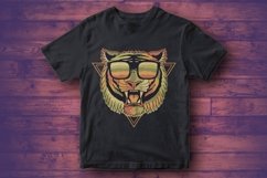 Tiger angry colorful wearing a eyeglasses Product Image 2