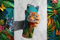 Tiger Tumbler Wrap, 20 oz tumbler wrap, Beach png, Summer Tumbler Wrap
