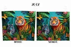 Tiger Tumbler Wrap, 20 oz tumbler wrap, Beach png, Summer Tumbler Wrap