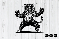 Tiger Dancing With Sunglasses SVG, Funny Tiger SVG Product Image 1