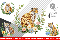 Tiger Embroidery Clipart Product Image 1