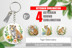 Keychain Tiger Embroidery Product Image 1