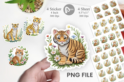 Tiger Embroidery Sticker Product Image 1
