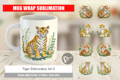 Mug Wrap Tiger Embroidery Product Image 1