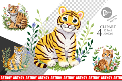Tiger Embroidery Clipart Product Image 1