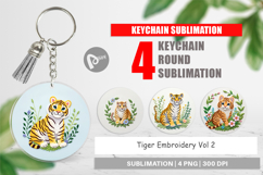 Keychain Tiger Embroidery Product Image 1