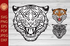 Tiger Face - eps, jpg, dxf, svg, pdf, png files Product Image 1