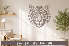 Tiger Face Wall Decor SVG Laser Cut design