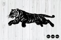 Tiger In Jumping SVG, Tiger SVG, Animal SVG Product Image 1