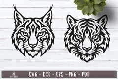 Tiger Lynx Head SVG Silhouette