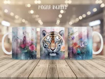 Tiger Mug Wrap Sublimation Designs, 3d Mug, Tiger Png