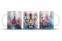 Tiger Mug Wrap Sublimation Designs, 3d Mug, Tiger Png