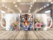Tiger Mug Wrap Sublimation Designs, 3d Mug, Tiger Png