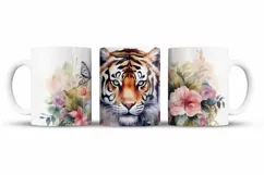 Tiger Mug Wrap Sublimation Designs, 3d Mug, Tiger Png
