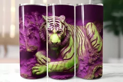 Wood Tiger Sublimation|3d Carving Design Tumbler Wrap Product Image 4