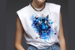 Tiger Watercolor Sublimation Clipart PNG JPG Product Image 2