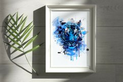 Tiger Watercolor Sublimation Clipart PNG JPG Product Image 4