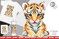 Watercolor Clipart Tiger Wildlife Product Image 1