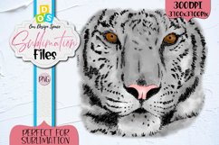 Tiger sublimation cover image. Image of head of tiger with watercolor effect.