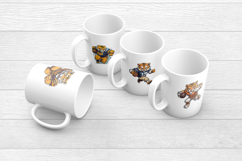 Football Tigers PNG Bundle | High School Mascot Clipart Product Image 2