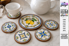 Tile Pattern Coasters Laser Cut Bundle | Kitchen Decor | CNC Product Image 18