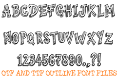 Timber Woodgrain Doodle Font Lettering Wood Log ABC OTF Product Image 2