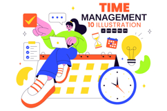 10 Time Management Planning Illustration Product Image 1