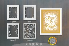 Time to Relax Layered Papercut 3D Product Image 1