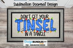 Tinsel In a Tangle Christmas Sublimation Door Mat Design Product Image 1