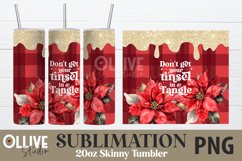 Don't Get Your Tinsel In a Tangle 20oz Tumbler Wrap PNG Product Image 1