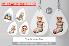 Earring Tiny Christmas Mice Product Image 1