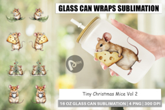 Glass Can Tiny Christmas Mice Product Image 1
