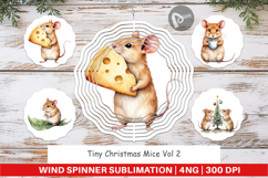Wind Spinner Tiny Christmas Mice Product Image 1