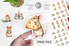 Tiny Christmas Mice Sticker Product Image 1