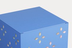 Tiny Diamond Checks Patterned Cuttable Cube Favor Box SVG