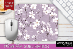 Tiny Flowers Mouse Pad Sublimation - Floral Mousepad PNG Product Image 1