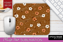 Tiny Flowers Mouse Pad Sublimation - Floral Mousepad PNG Product Image 1