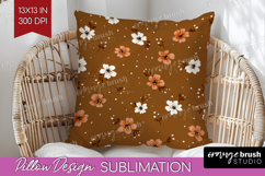 Tiny Flowers Pillow Sublimation - Floral Pillow Cover PNG Product Image 1