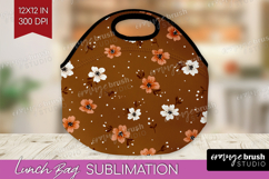 Tiny Flowers Lunch Bag - Floral Lunch Bug PNG Sublimation Product Image 1