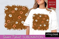 Tiny Flowers Square Tshirt Background - Floral PNG Product Image 1